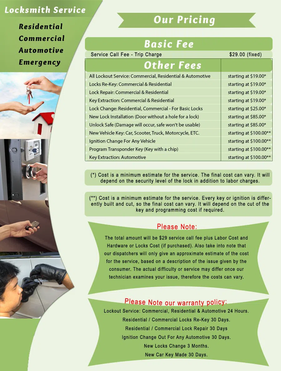 Southampton PA Locksmith Store Southampton, PA 215-648-1725 - price-list-c-22